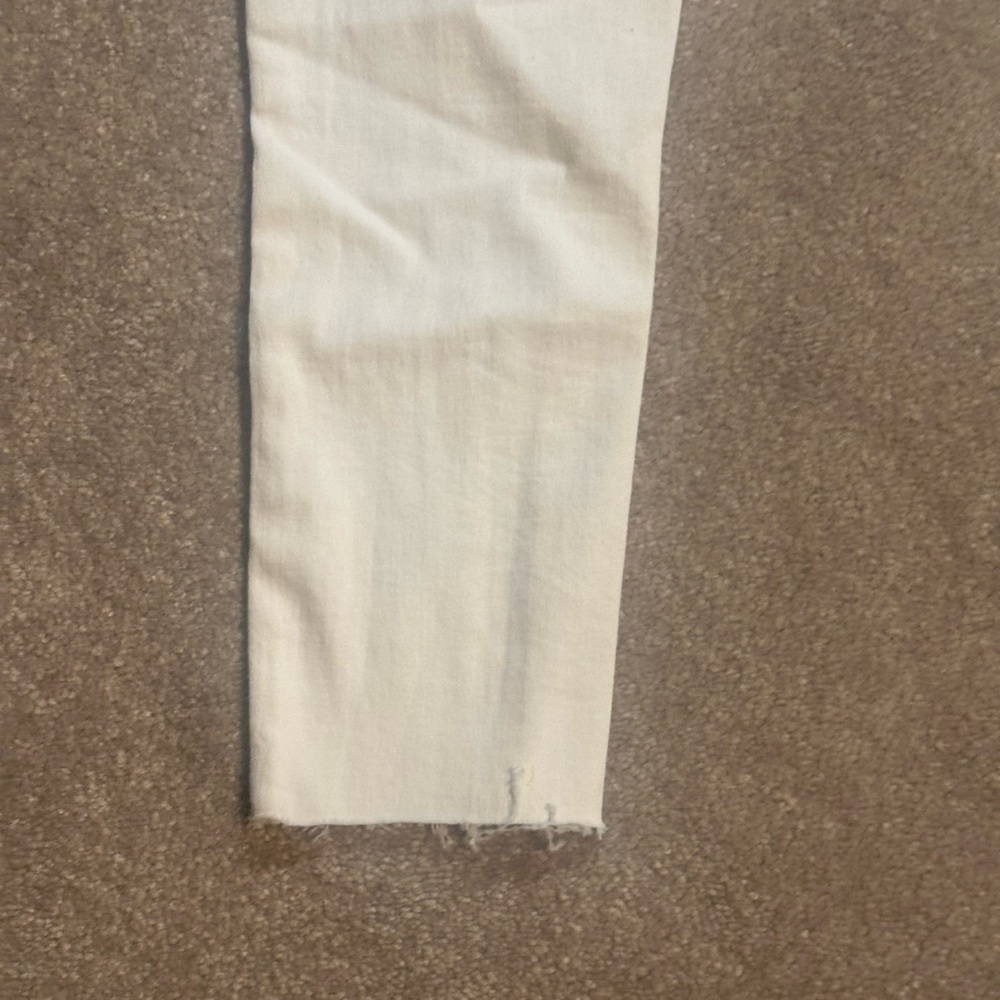 FREE PEOPLE Women’s White Frayed Skinny leg Pull-on Jeans size 26 - Picture 6 of 14